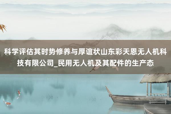 科学评估其时势修养与厚谊状山东彩天恩无人机科技有限公司_民用无人机及其配件的生产态